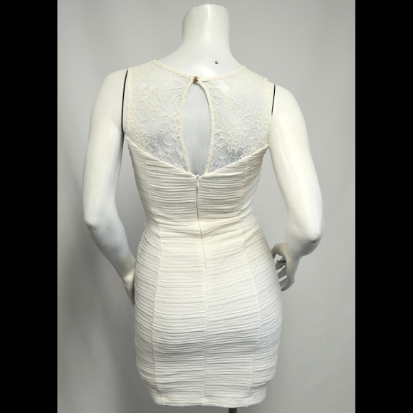 GUESS Ivory BodyCon Sexy New Years Eve Dress - Picture 5 of 8